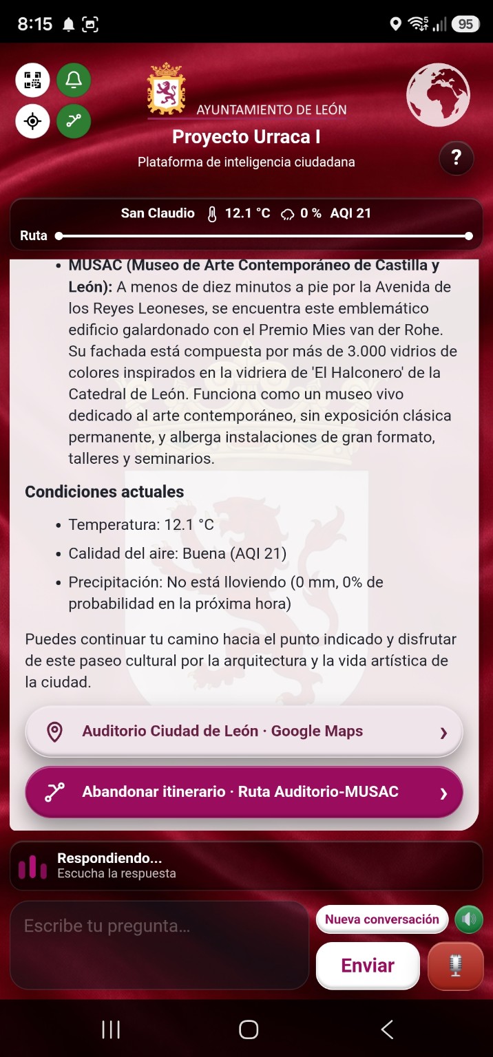 Ruta y nodos reales