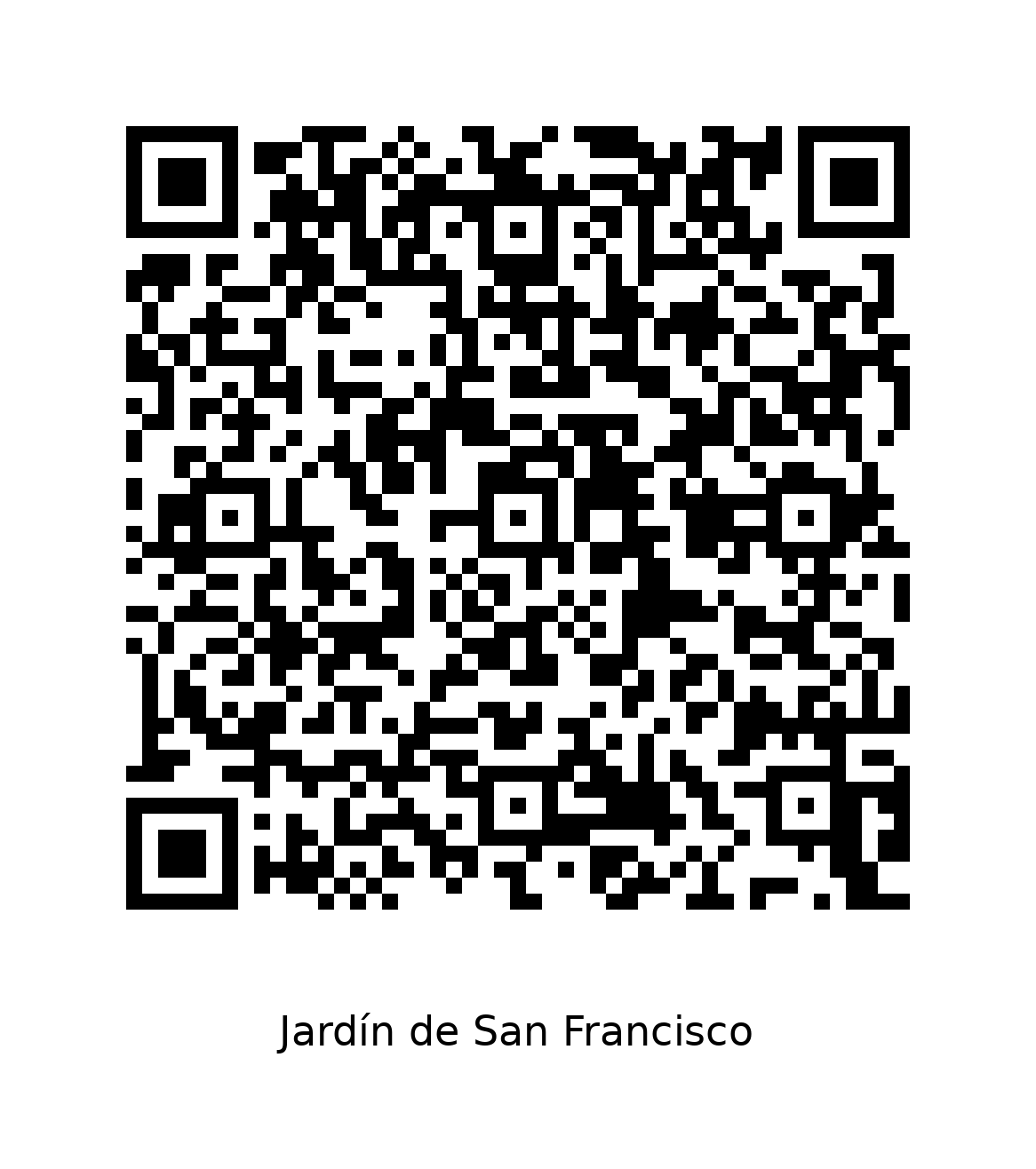 Código QR del Jardín de San Francisco para Proyecto Urraca I